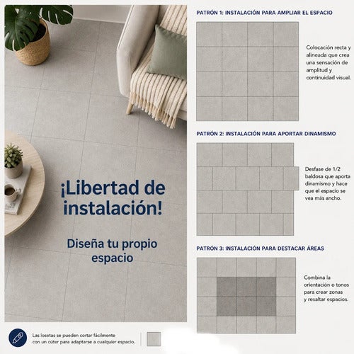 Arquiservi® - Piso Vinílico Autoadesivo em PVC Cinza Pedra 20 m² - Para residências e empresas | Impermeável | Fácil Instalação | 2 mm - 7