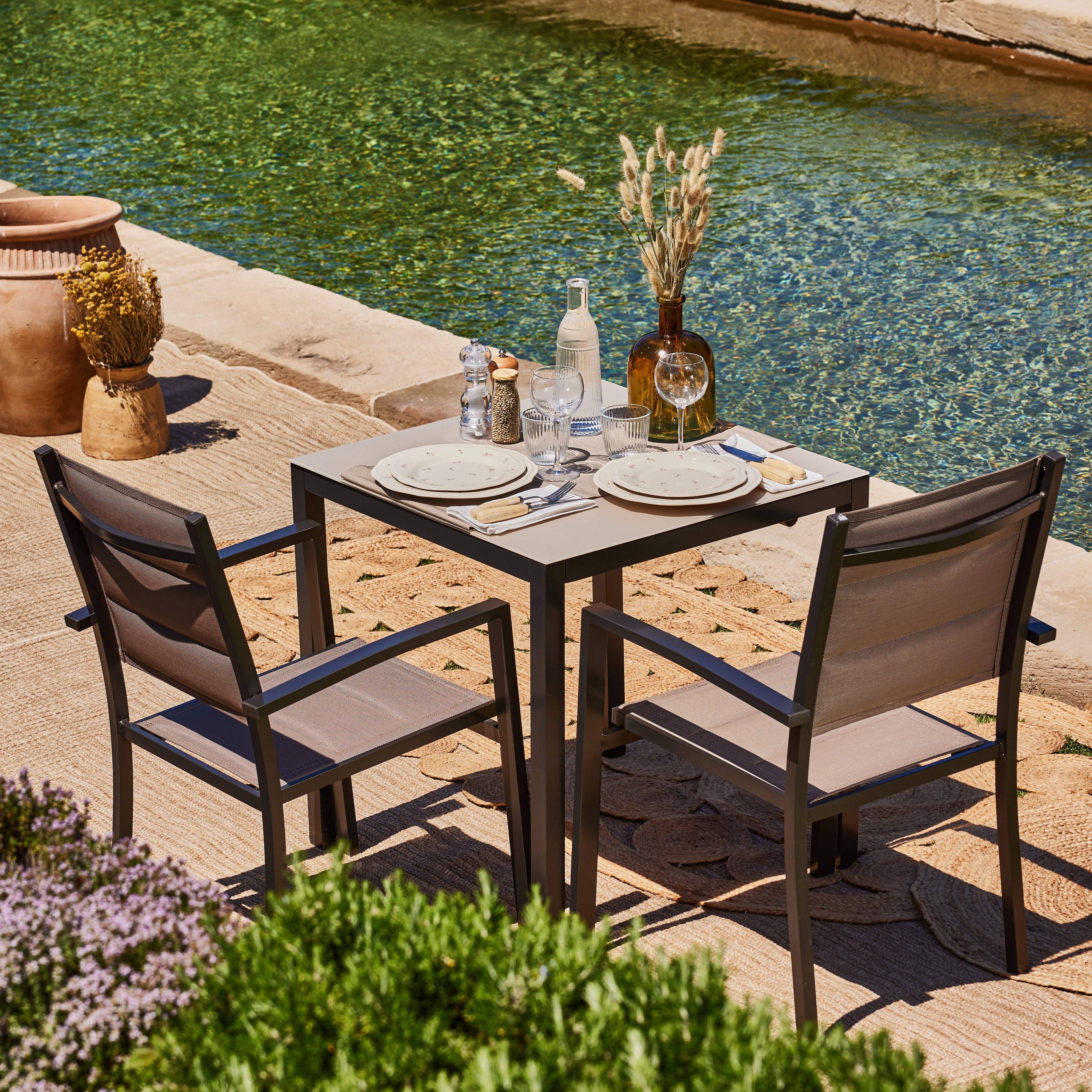 Poltrone Set Tavolino E Sedie Da Giardino Set Tavolo Fisso 70×70 E