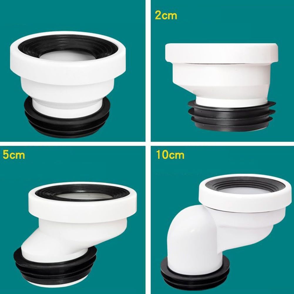 Złącze offsetowe do WC - Do złącz offsetowych do WC - Złącze offsetowe do WC z PVC - 50 mm - 8