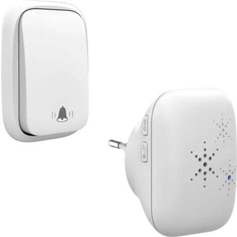Sonerie de exterior wireless și fără baterie, impermeabilă UE, IP 65, zăpadă, ploaie, umiditate, albă