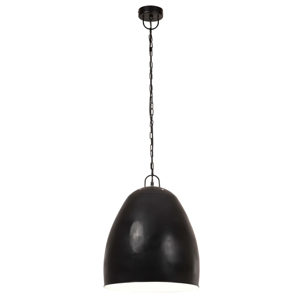vidaXL Lampe suspendue industrielle 25 W Noir Rond 42 cm E27 - 3