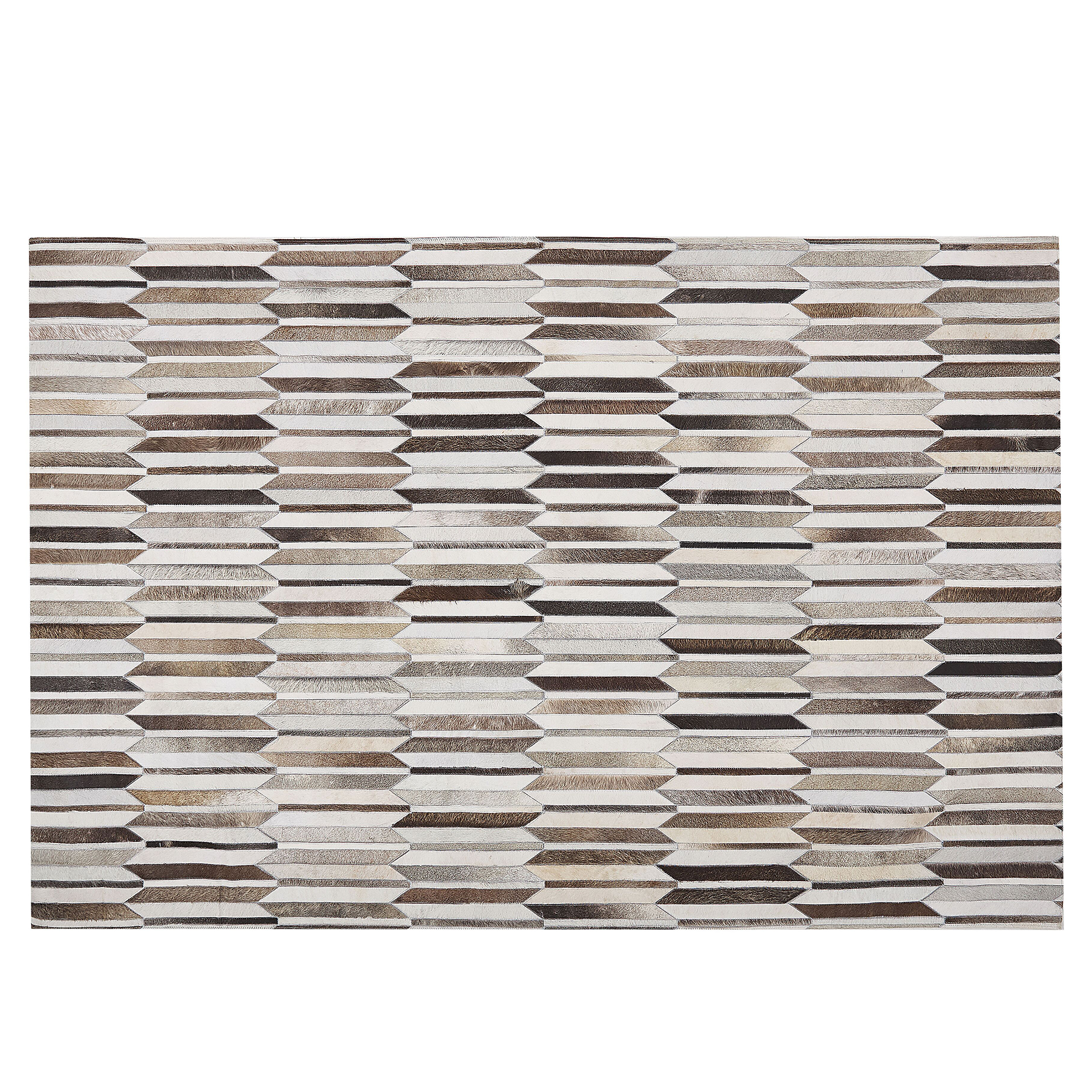 Beliani alfombra de piel de vaca marrón/beige 160 x 230 cm kulalar