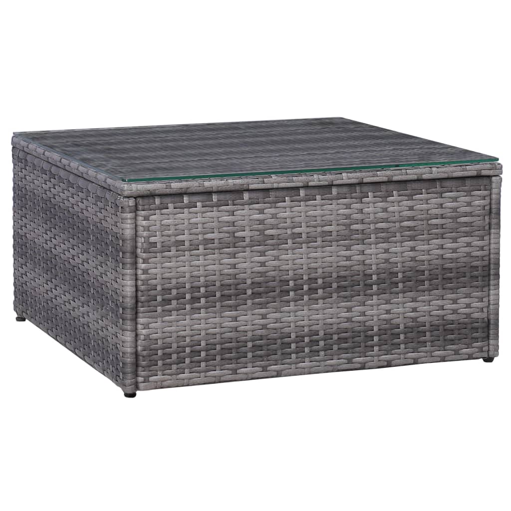 Salon bas de jardin en Rattan synthétique Gris 6 personnes - 6