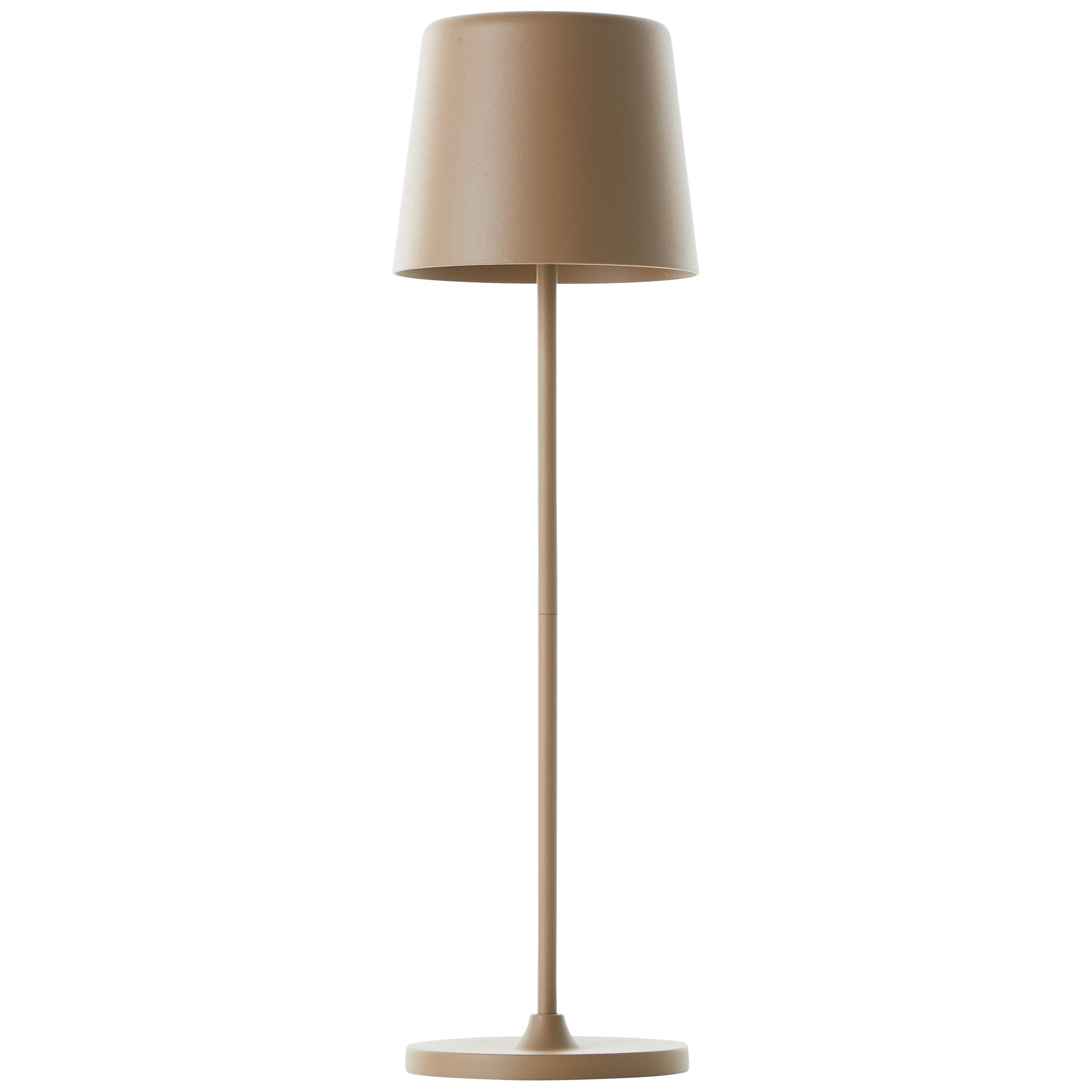 Brilliant Kaami Lampa stołowa ogrodowa LED, 37 cm, kolor cappuccino, matowy metal/złoty bambus, zintegrowana dioda LED 2 W - 2