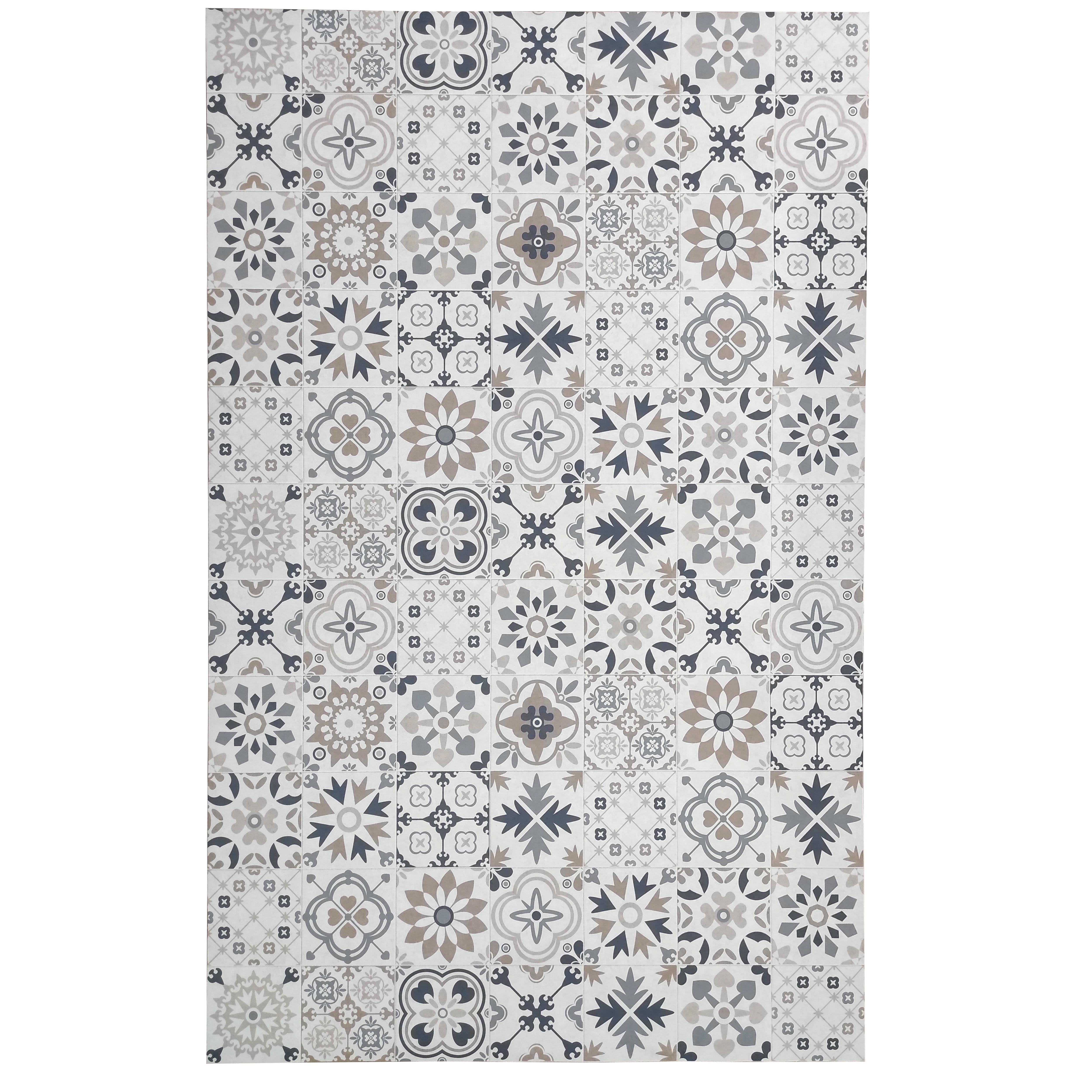 Alfombra vinilo alhambra 02 beige, alfombras tadi & imperio 1979, diseño hidráulico dibujo digitalizado, 180x200 cm