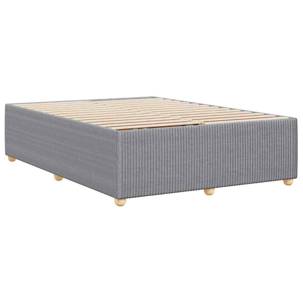 vidaXL Cadre de lit sans matelas gris clair 160x200 cm tissu - 5