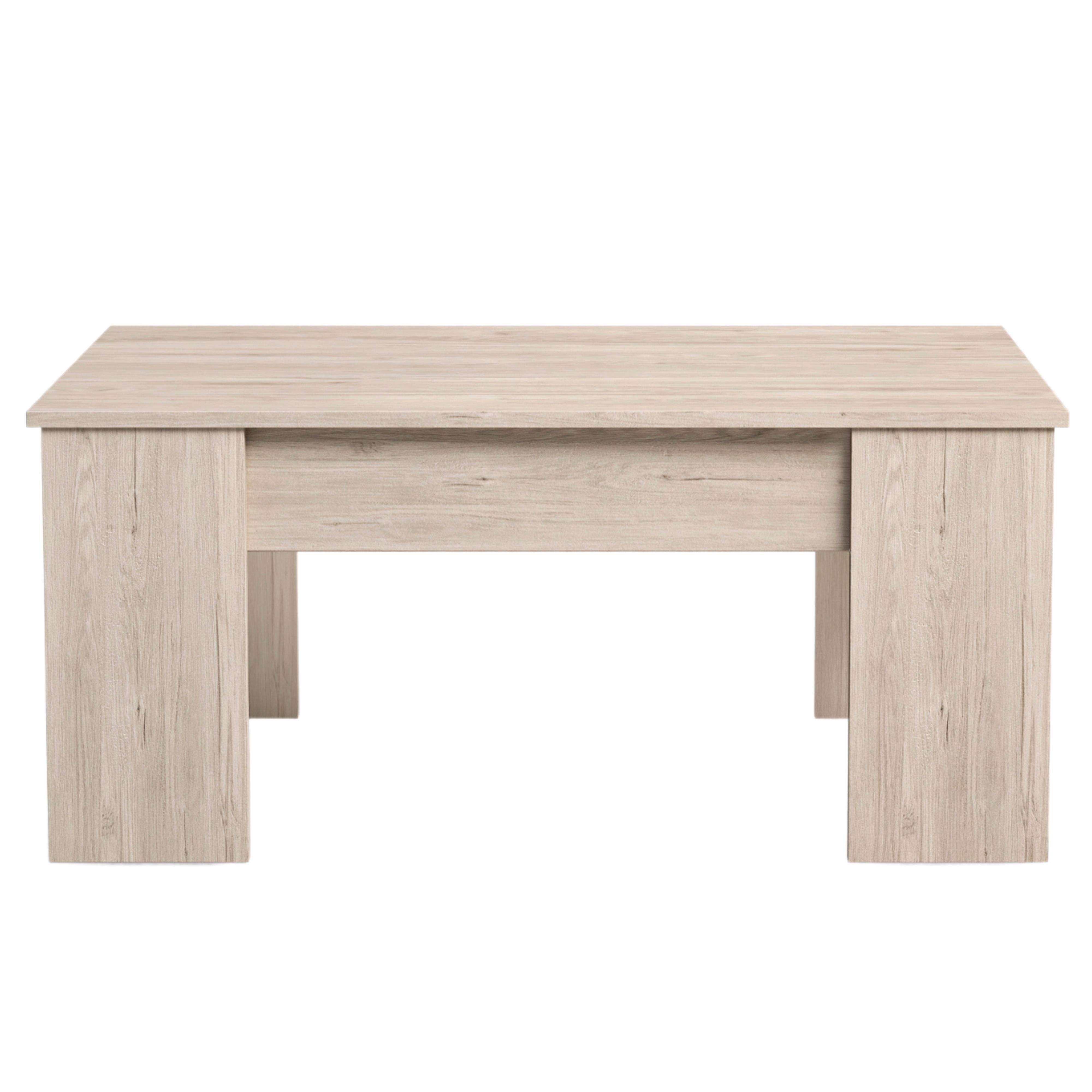 Mesa de centro elevable Low salón comedor color color sahara estilo moderno mueble 100x45x50cm - 3