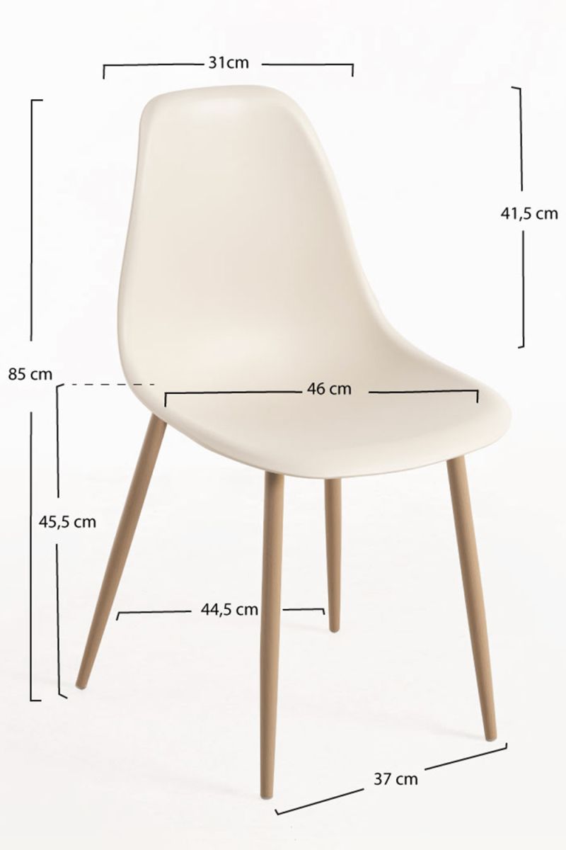 Pack 6 Sillas Mykle - Beige - 3