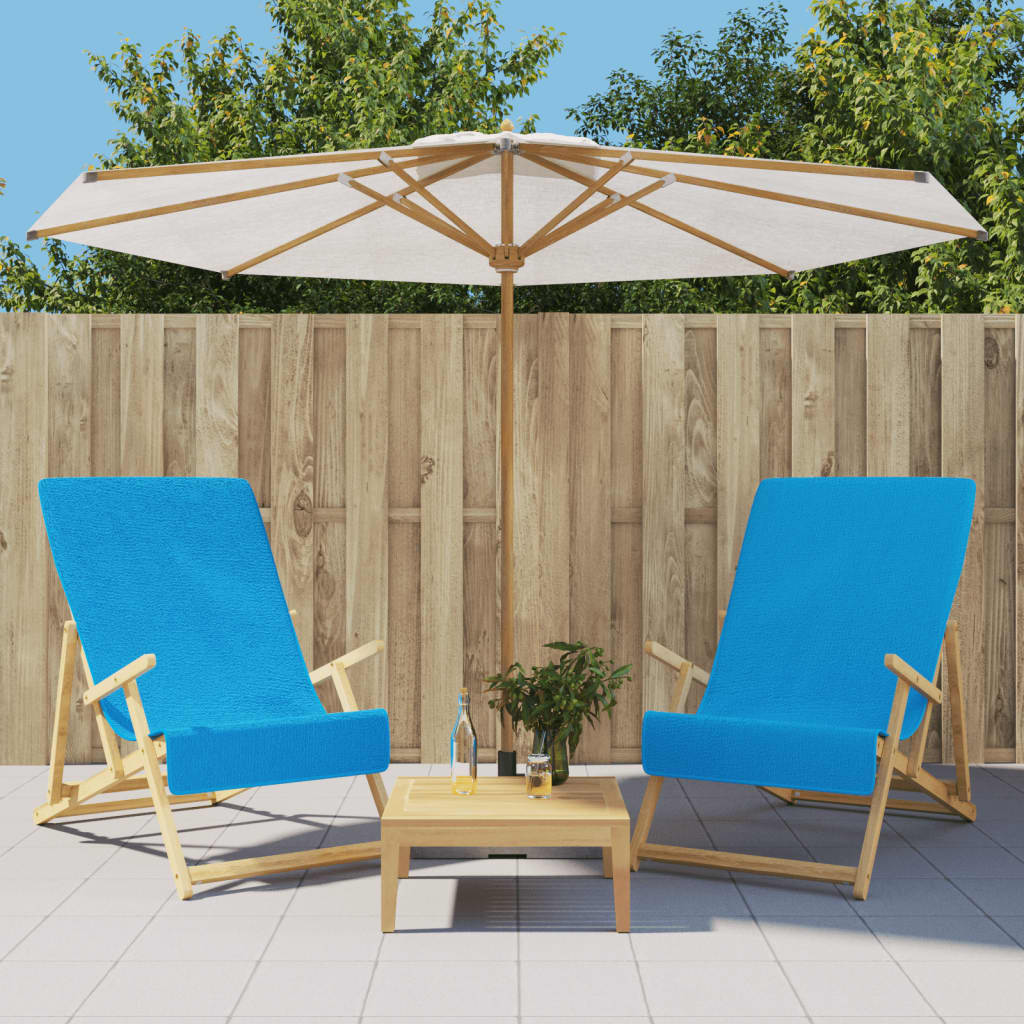 Serviettes de plage 2 pcs tissu turquoise 400 g/m2 60x135 cm - COMFORTXL - 2