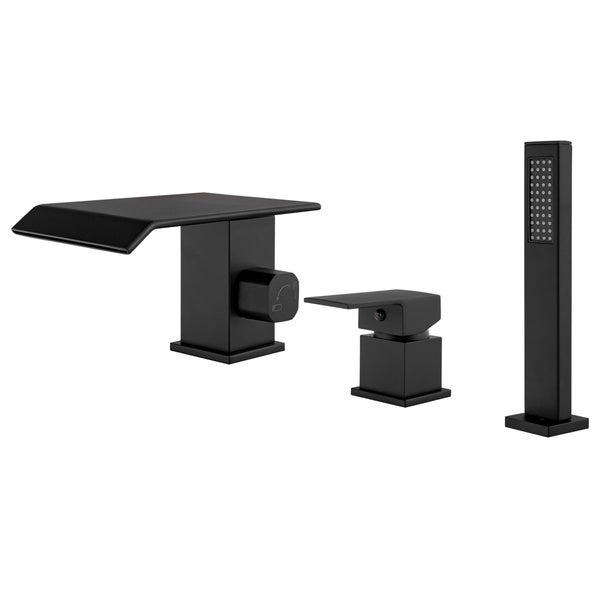 BATERIA WANNOWA 3-OTWOROWA NAWANNOWA STOJĄCA CZARNA