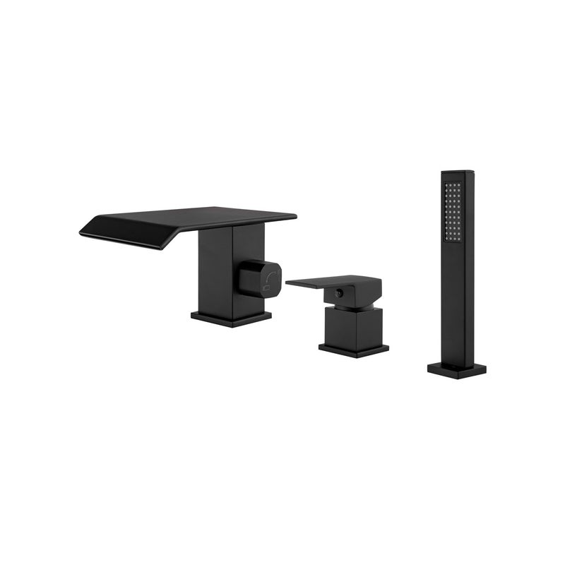 BATERIA WANNOWA 3-OTWOROWA NAWANNOWA STOJĄCA CZARNA