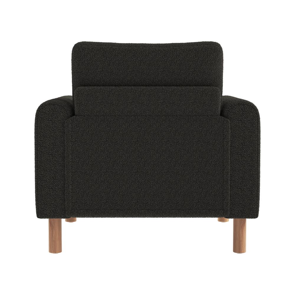 Fauteuil Moderne en Velours Teddy avec Coussins Épais, Confort Optimal et Structure Solide – Système de Protection Anti-rayures et Design Élégant - 6
