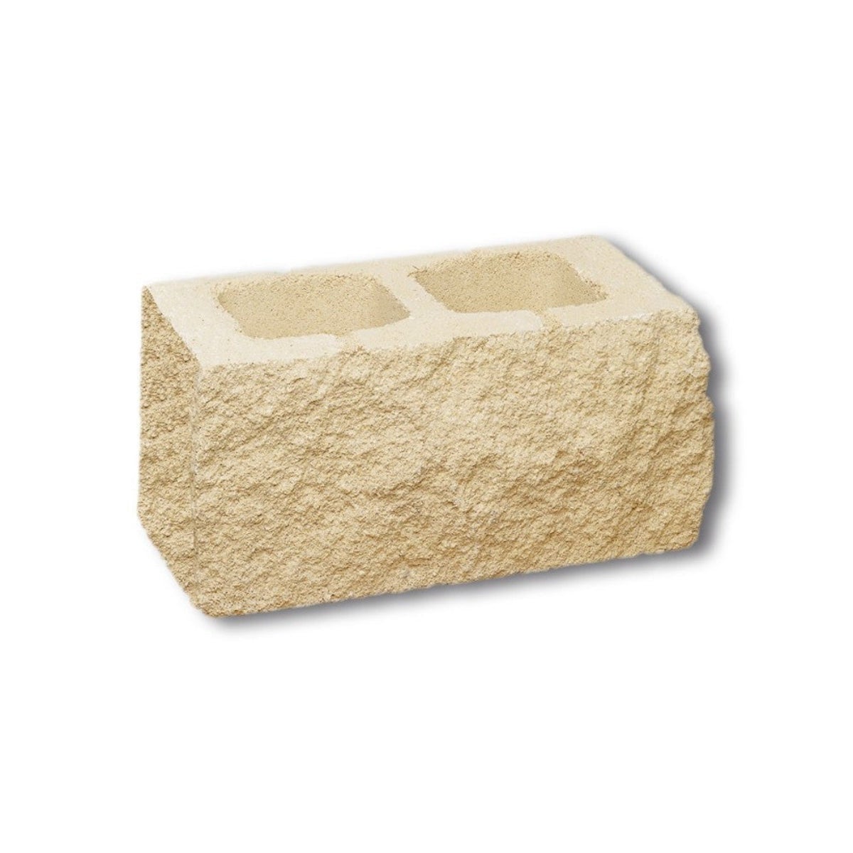 Bloque de hormigón hidrofugado rugoso tostado / 3 caras split y 1 lisa / palet 65 unidades