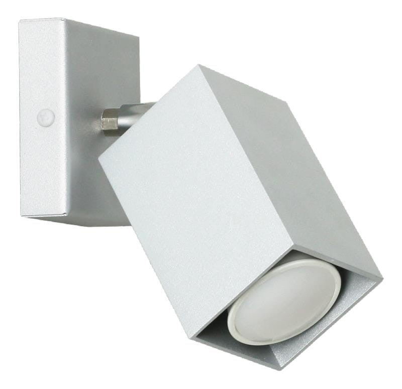 Kinkiet ścienny Nero Pop szaro-srebrny 1xGU10x40W wym: 17 x 8 x 8 cm metal IP20 Lampex