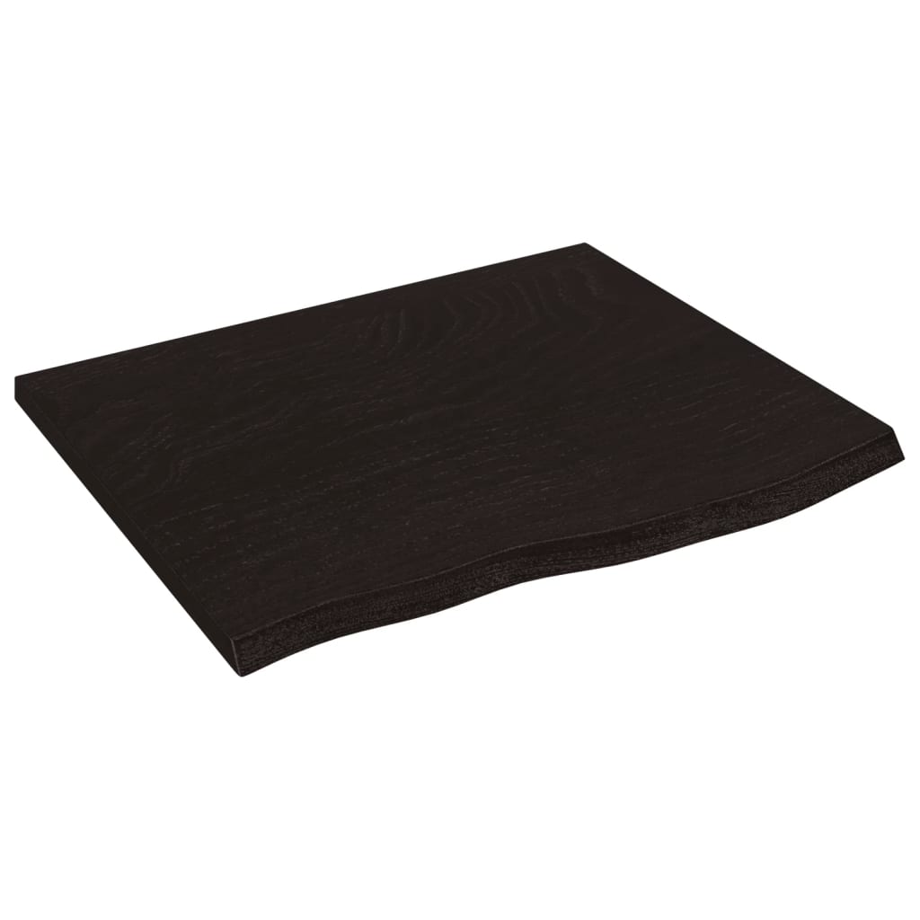 Tablero de mesa madera roble tratada marrón oscuro 60x50x2 cm- comfortxl
