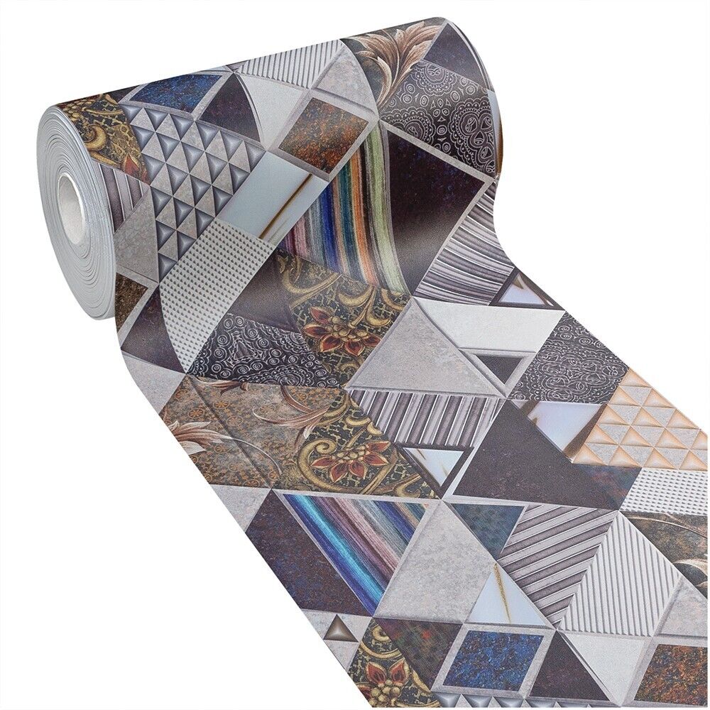 Alfombra de cocina pvc 51x180 cm resistente a las manchas moderna antideslizante no deshilacha lavable mosaico