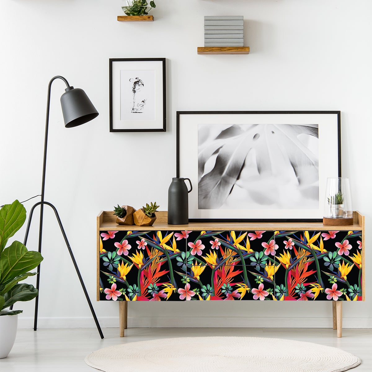 Vinilo para muebles tropicales manizalo - adhesivo de pared - revestimiento sticker mural decorativo - 60x90cm