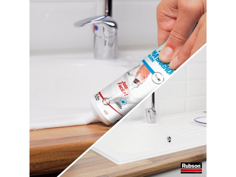 Sellador de silicona para cocina y baño color blanco RUBSON tubo de 50 ml - 2