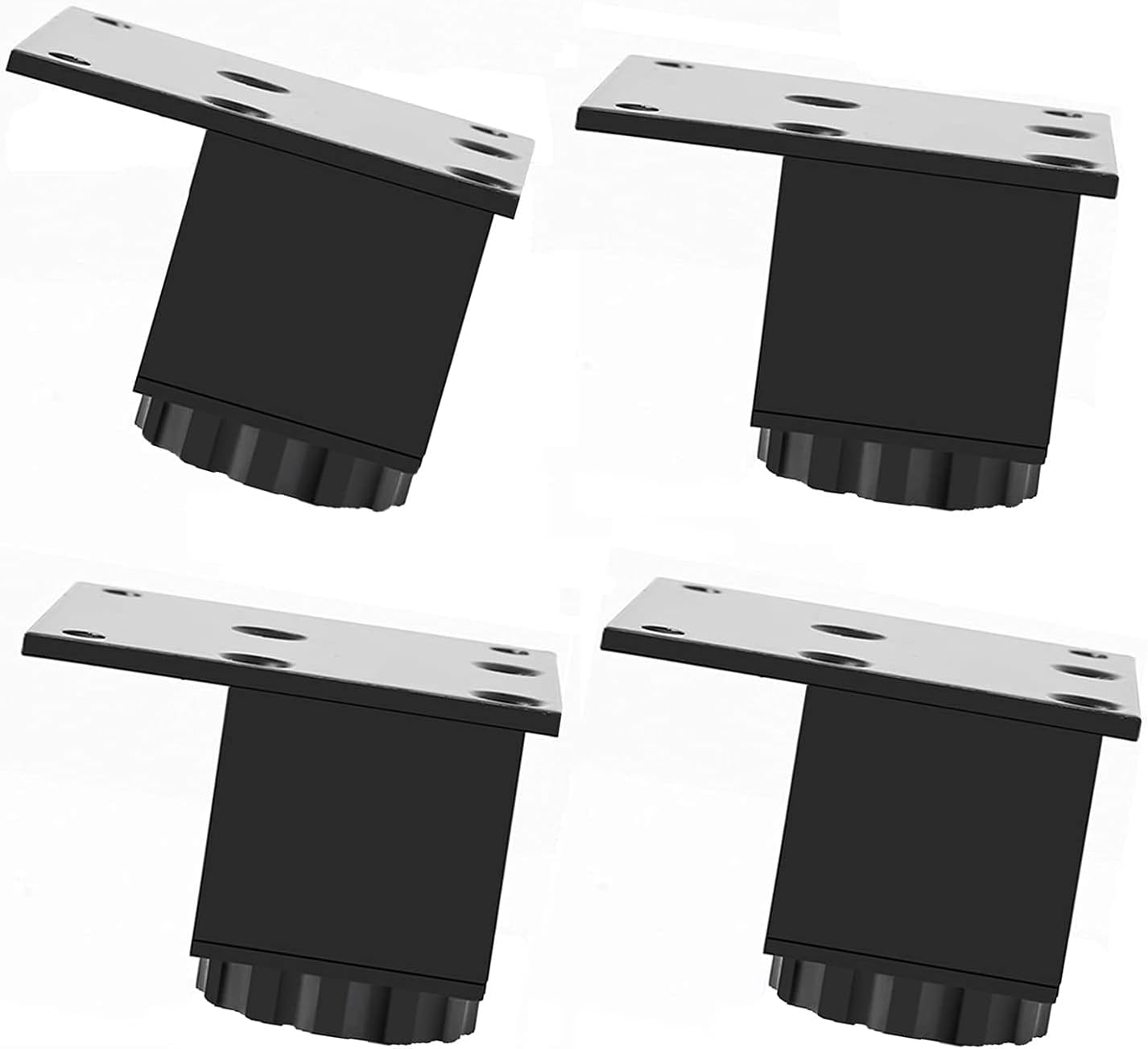 Picioare bucătărie oțel inox, set 4, reglabile 1,5 cm, șuruburi incl. Pentru canapele, mese și rafturi. Culoare A, mărime 6. Robuste și durabile. 4buc