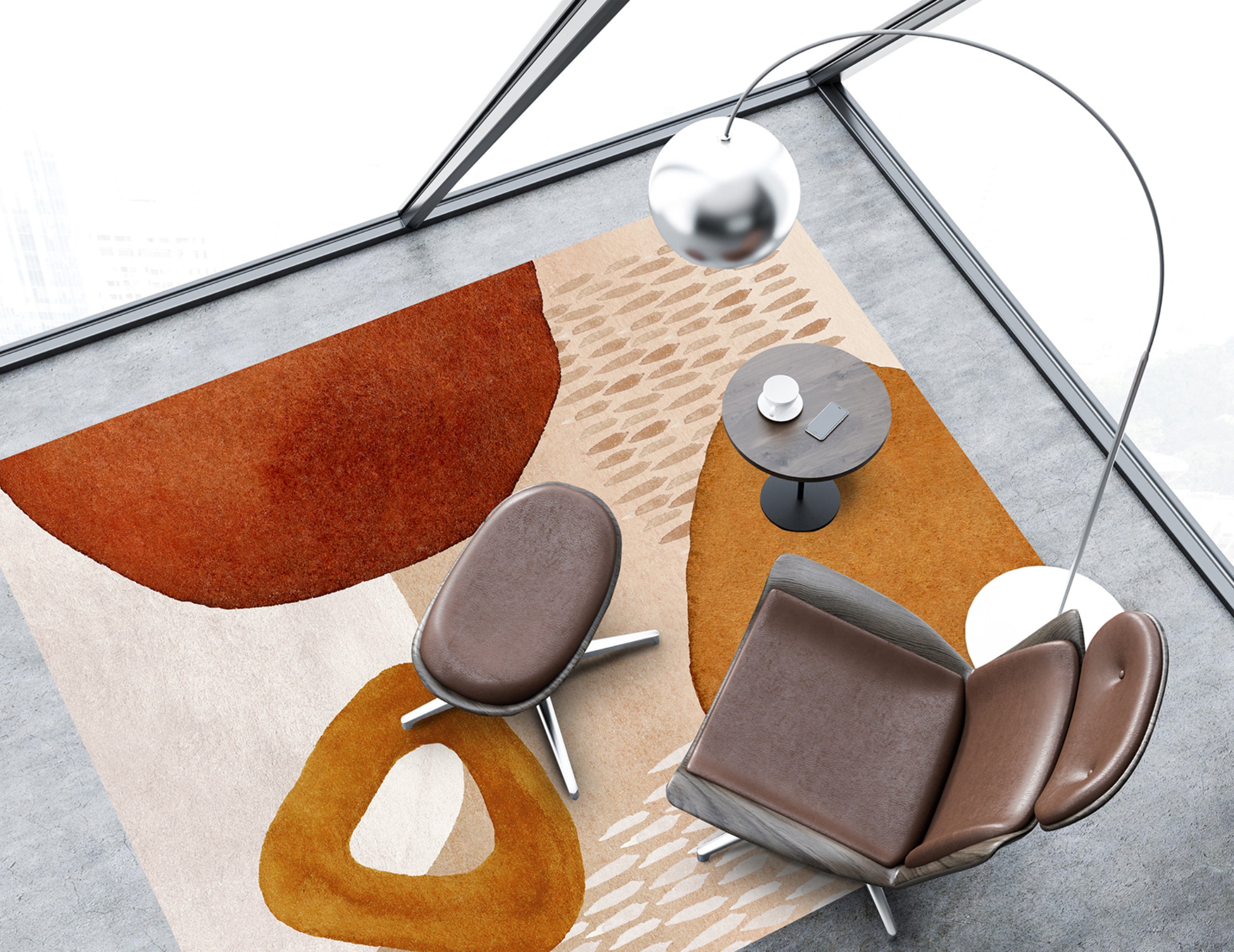 Tapis antidérapant en vinyle, Irina 133x200 cm - PVC imprimé, lavable, ignifuge, pour le salon et la cuisine, style moderne - 8