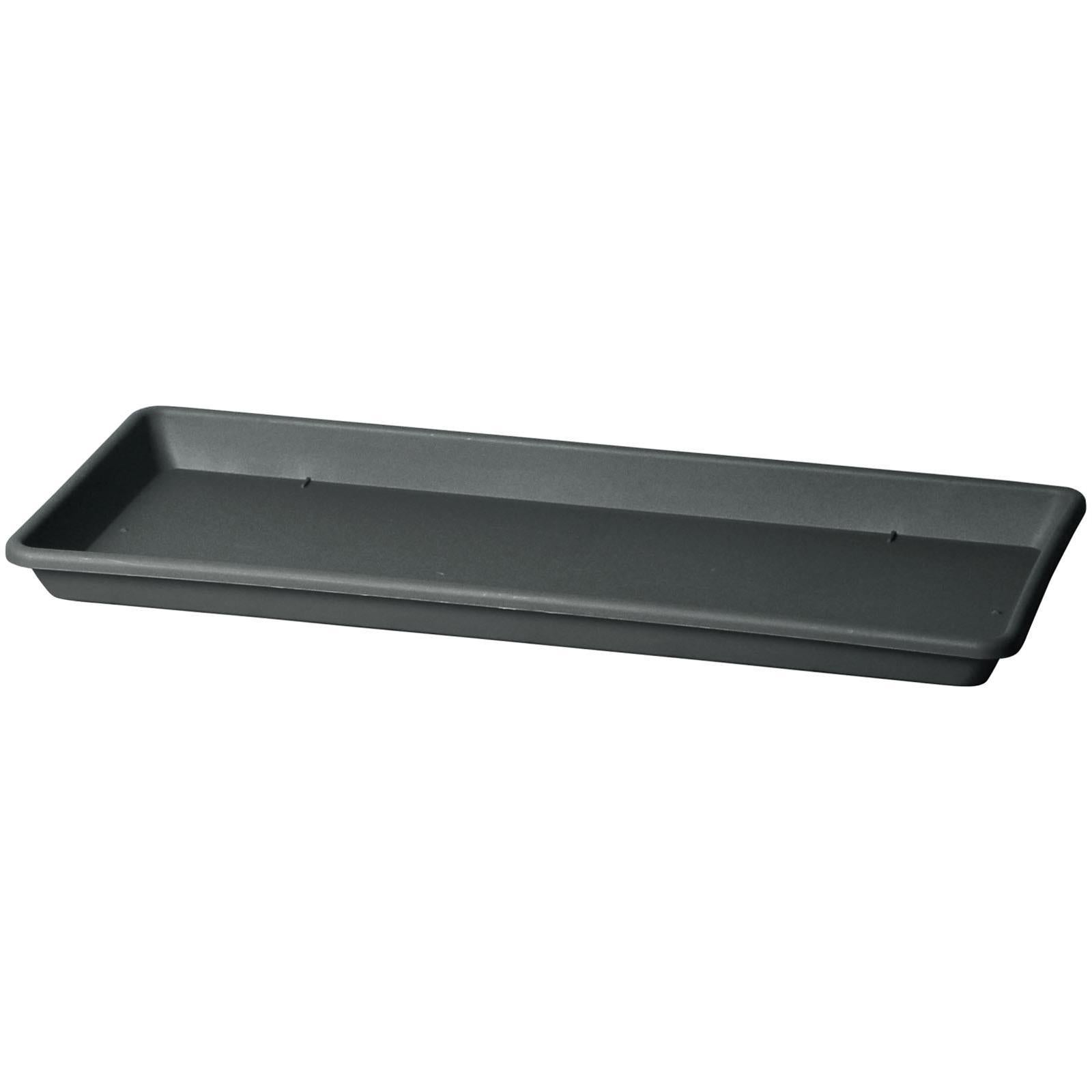 Botle Sottovaso Per Fiori In Plastica, 19 Cm, Antracite - Resistente Al Gelo E UV Per Esterni