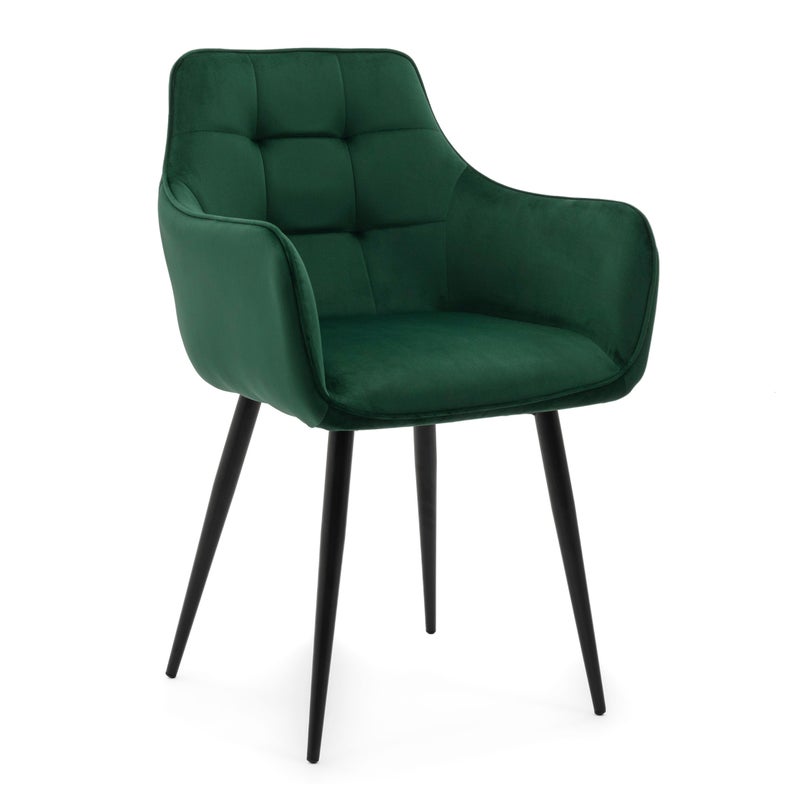 Krzesło tapicerowane welurowe GALLO velvet aksamit zielony