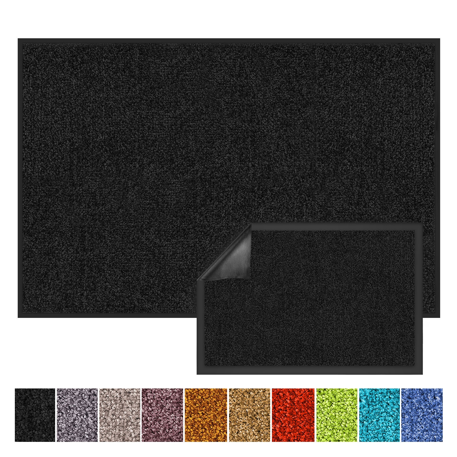 KARAT >Tapis De Porte Paillasson D'entrée Monochrom Rouge 90 X 350 Cm