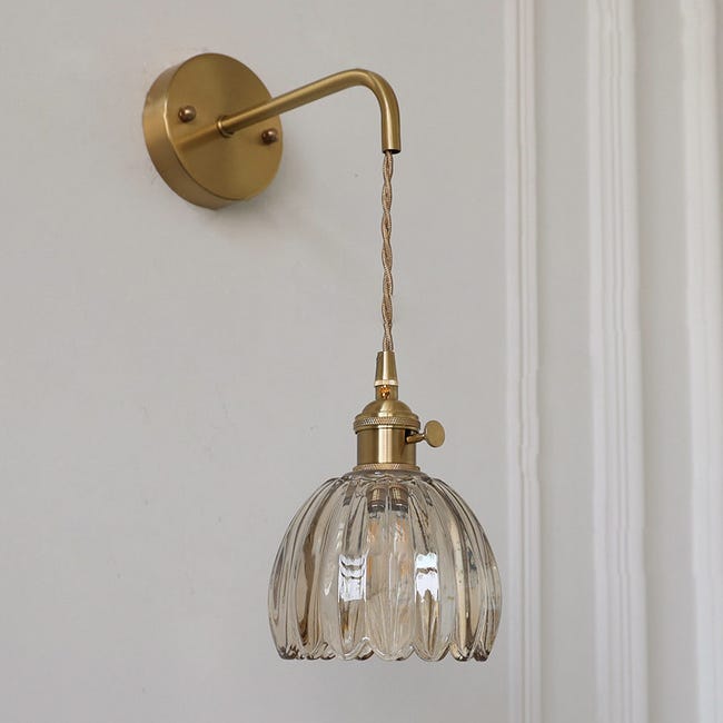 Applique Lampada Da Parete Muro Stile Industriale Vintage Metallo Nero - Foto 5