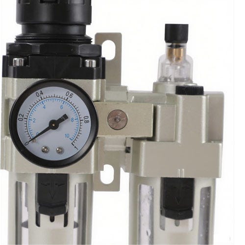 Régulateur Pression Compresseur 3/8" Avec Filtre Séparateur Eau Huile - Réducteur Pneumatique