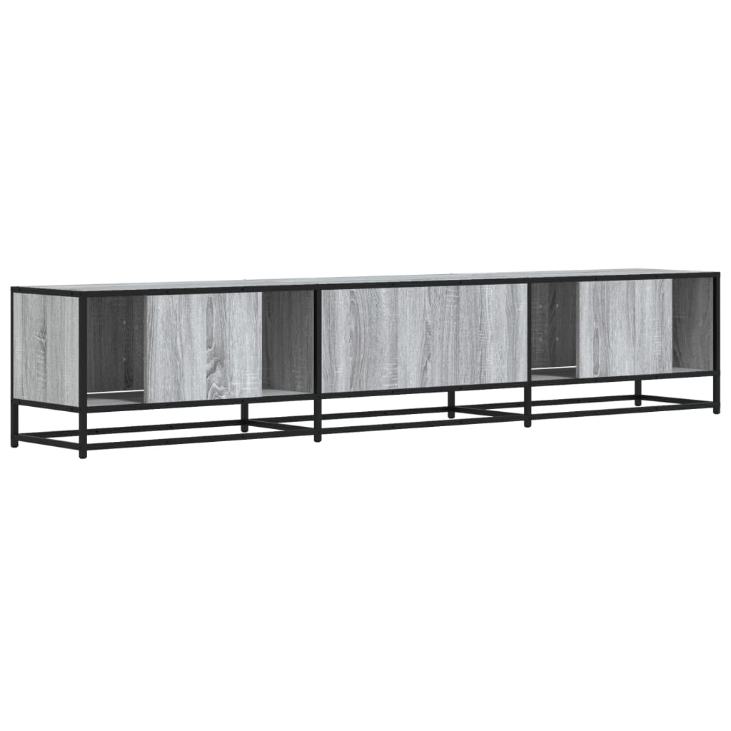 Meuble TV sonoma gris 210x35x41 cm bois d'ingénierie - 6
