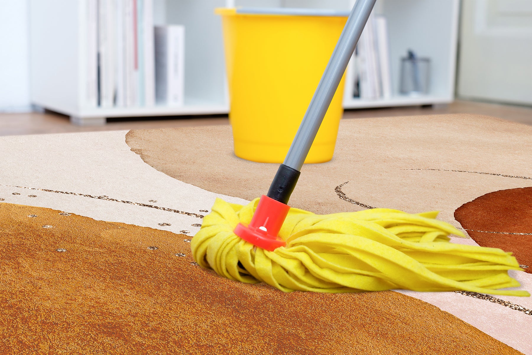 Tappeto antiscivolo in vinile Agata [Diam] 150 cm - PVC stampato, lavabile, ignifugo, per salotto e cucina, stile moderno - 4