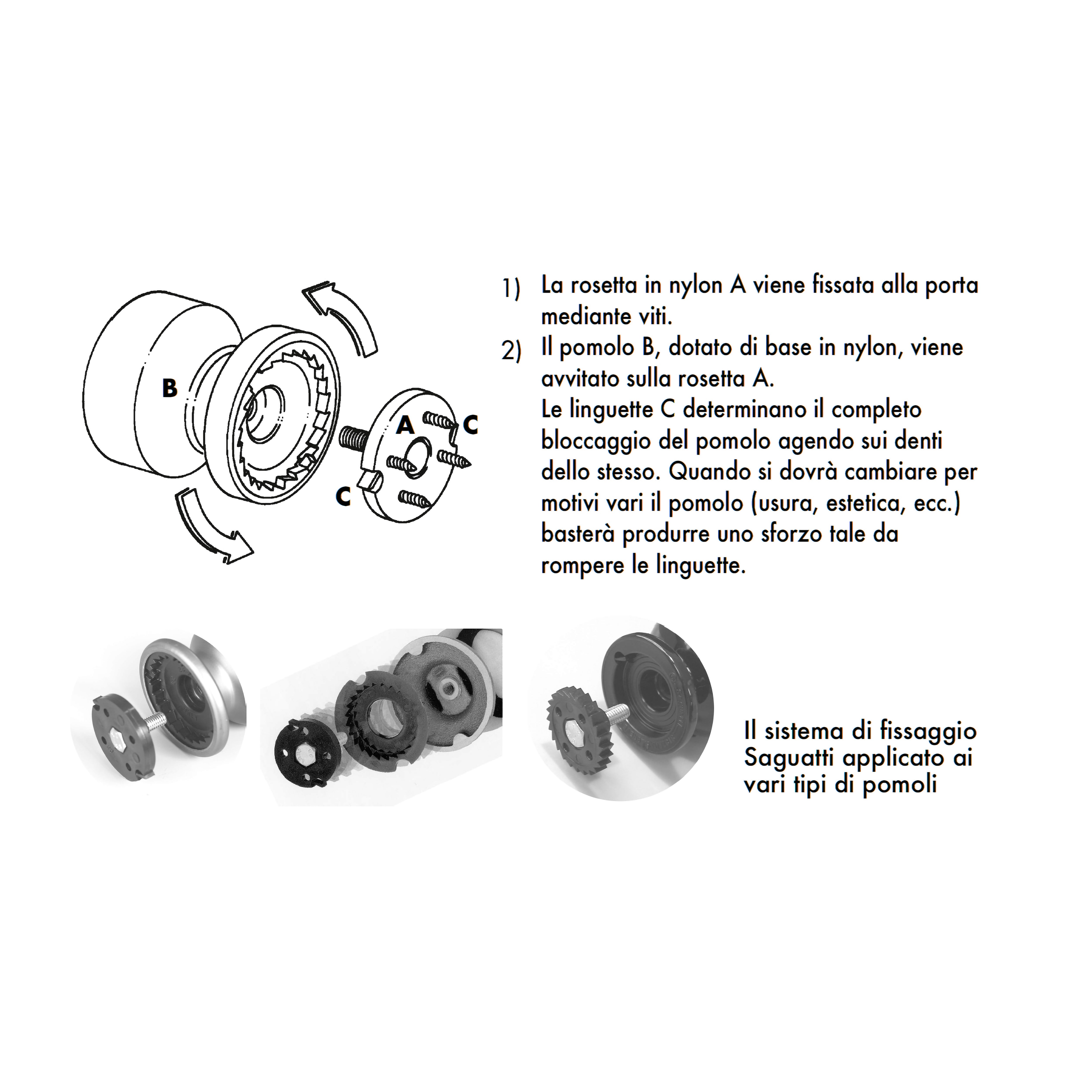 Bouton tirant de porte fixe Ø70 mm en aluminium Or satiné - breveté - 6