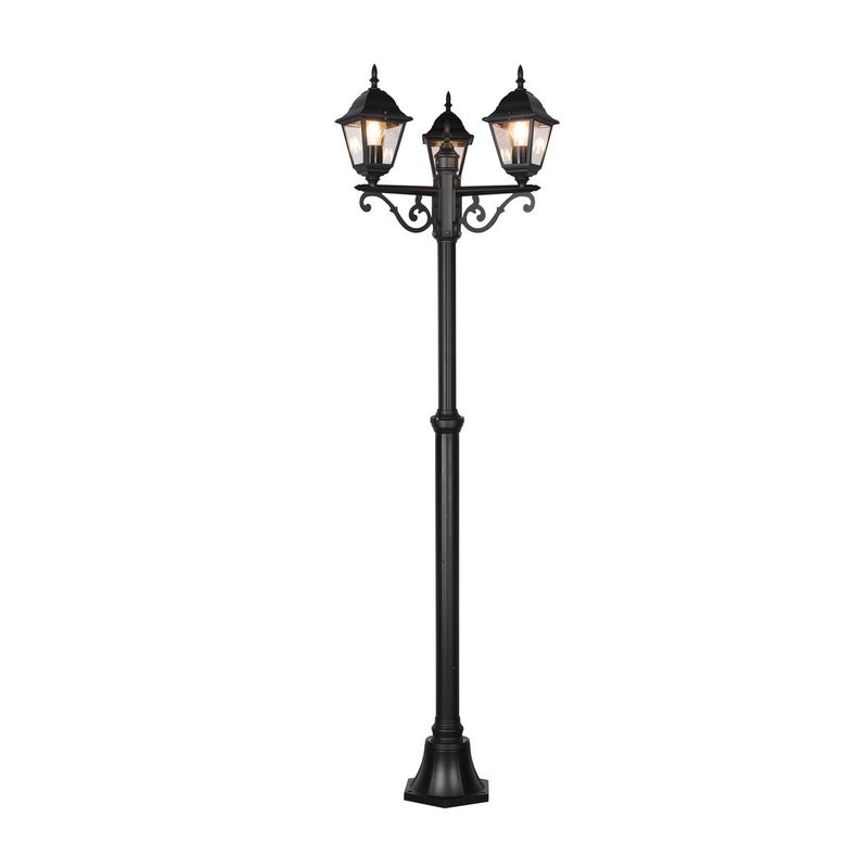 Latarnia ogrodowa Livenza czarna 3xE27x60W IP44 wym: 200 x 58 x 58 cm aluminium Trio