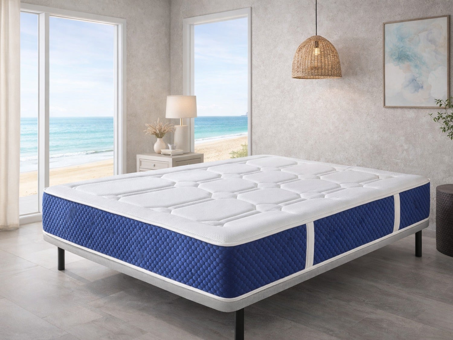 Matelas à ressorts ensachés DREAMDI GAIA SPRING LATEX 160x200 cm – Hauteur 30 cm avec 2 cm de latex de chaque côté - 3