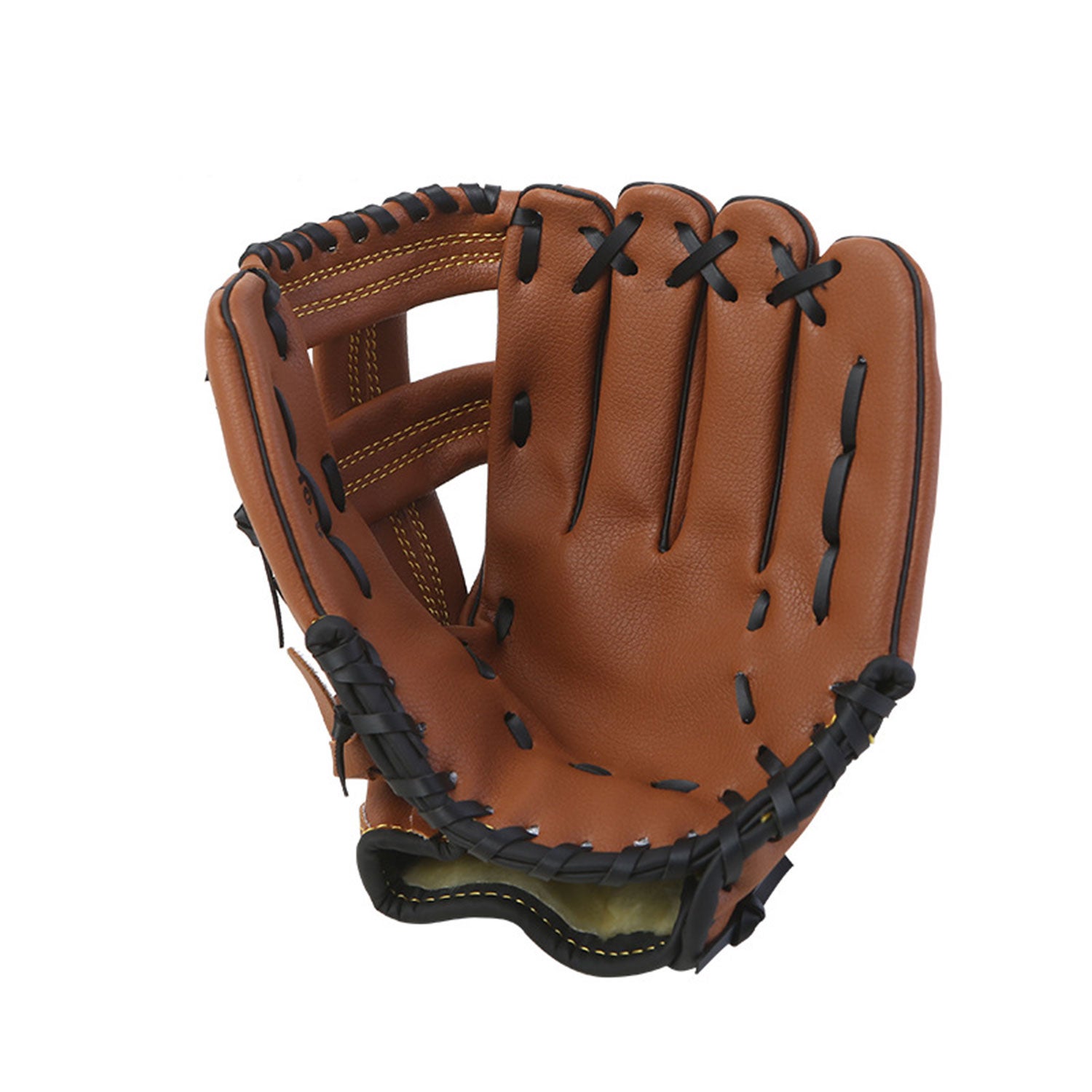 Mănușă de baseball pentru copii, tineri, adulți. Softball, antrenament, începători. Mâna stângă, maro, mărime L. Rezistentă și confortabilă.