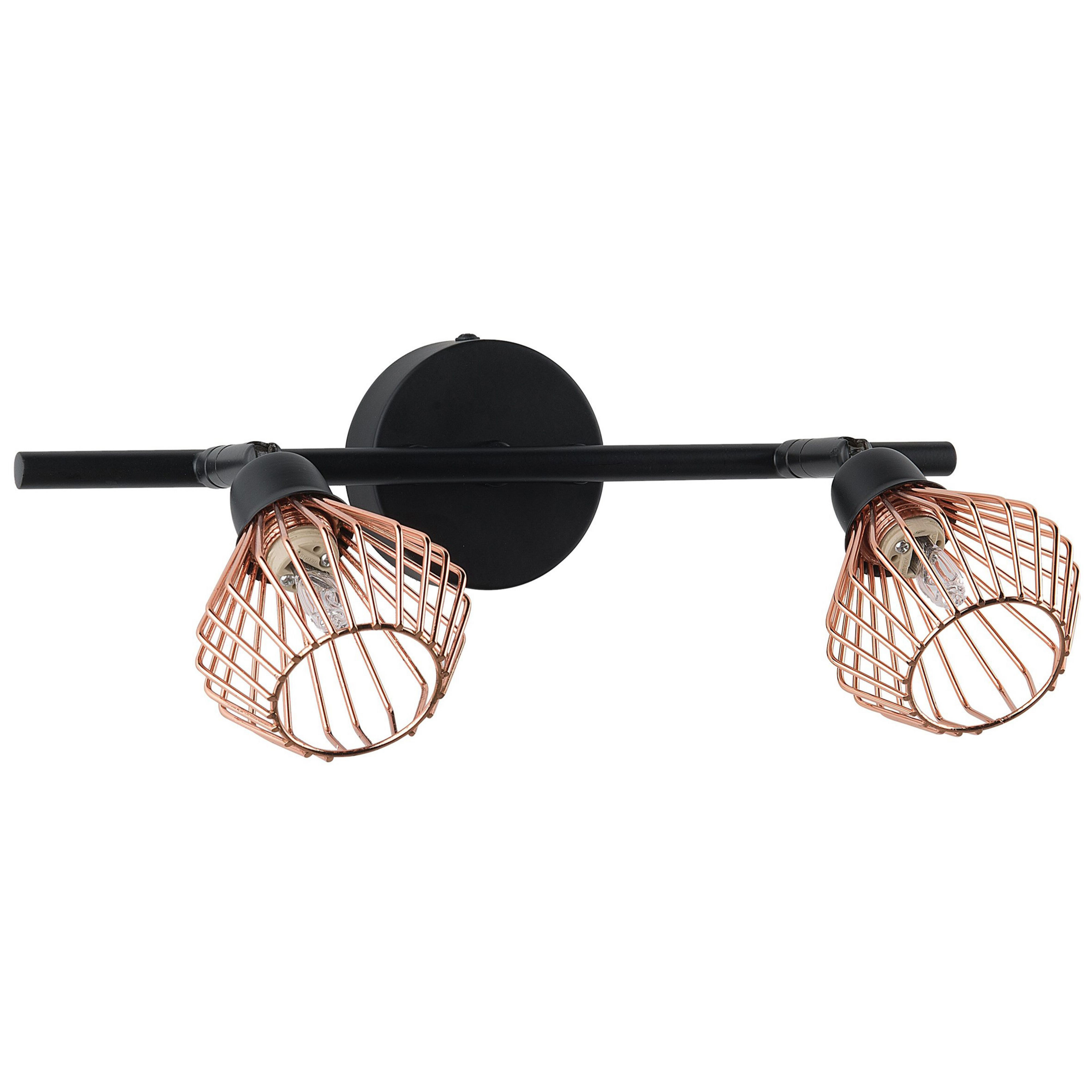 Spot sur rail industriel vintage noir E27 monophase