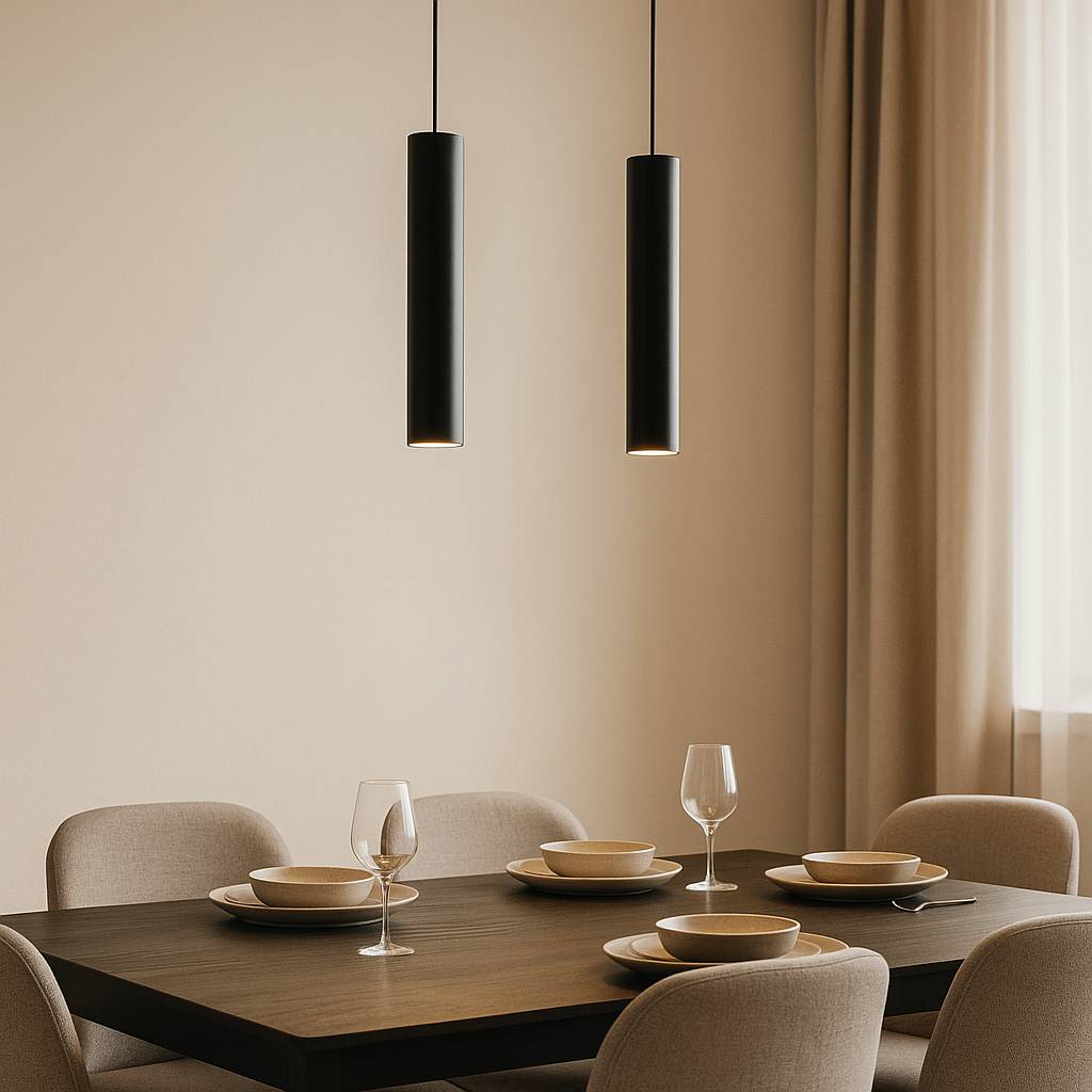 Lampa wisząca Keon LED GU10 2-punktowa 131 cm IP20 sufitowa tubowa czarna MasterLED - 3