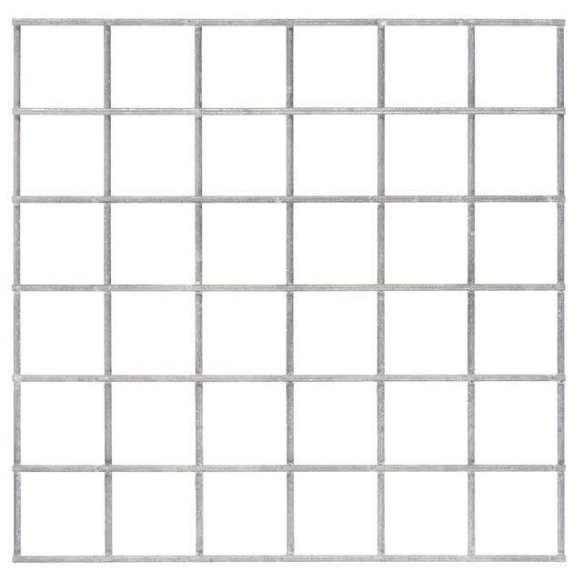 Grille de gabion en acier galvanisé robuste, mailles 5 x 5cm, idéale pour murs ou décor de jardin. - Dimensions: 100x60cm