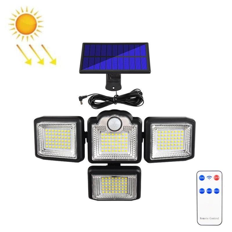 Luci Solari Da Esterno 4 Pezzi Con Sensore Movimento, 2 Modalità Luminosità, IP65 Impermeabili, Per Giardino, Vialetto, Piscina