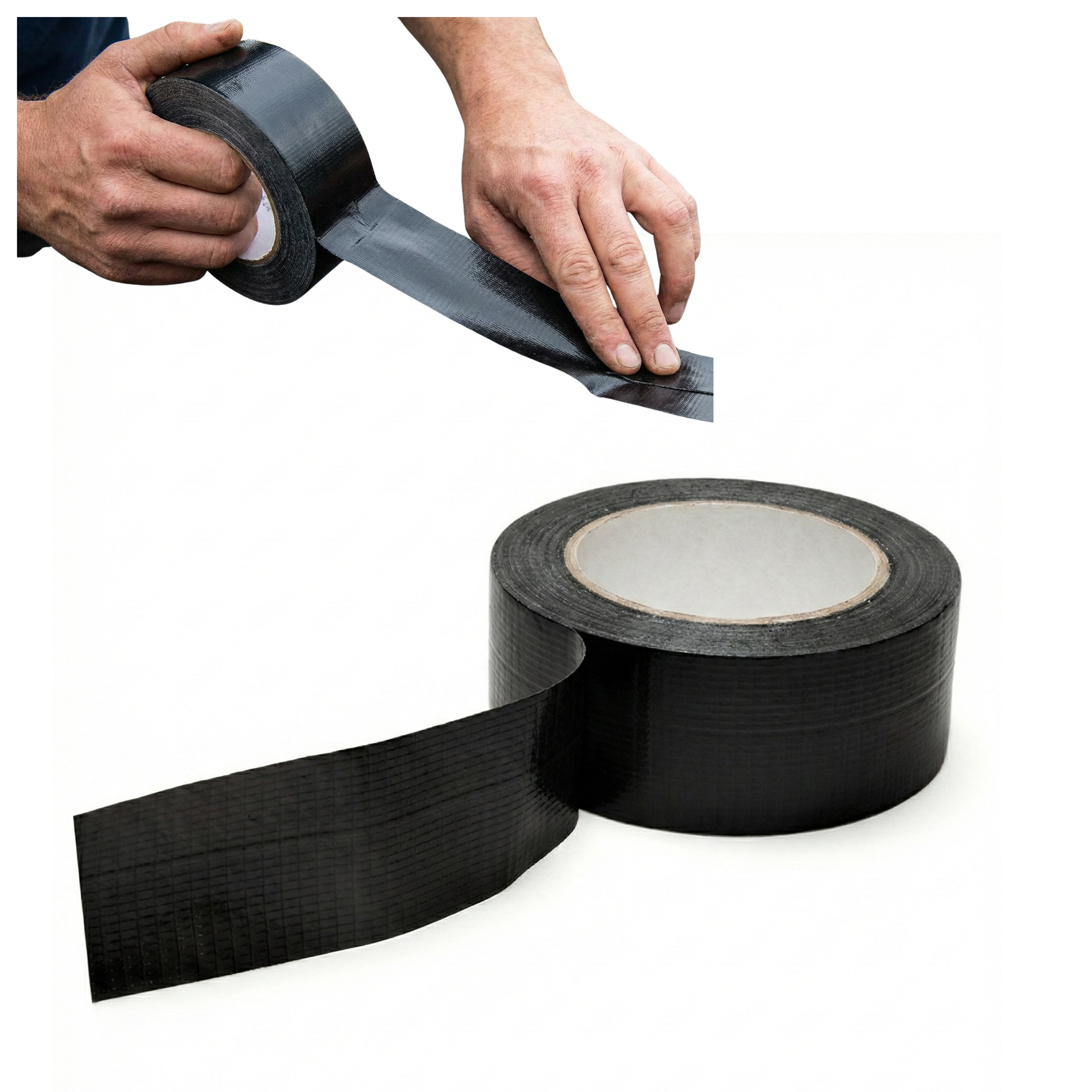TAŚMA NAPRAWCZA CZARNA ZBROJONA DUCT TAPE 48mm x 45m