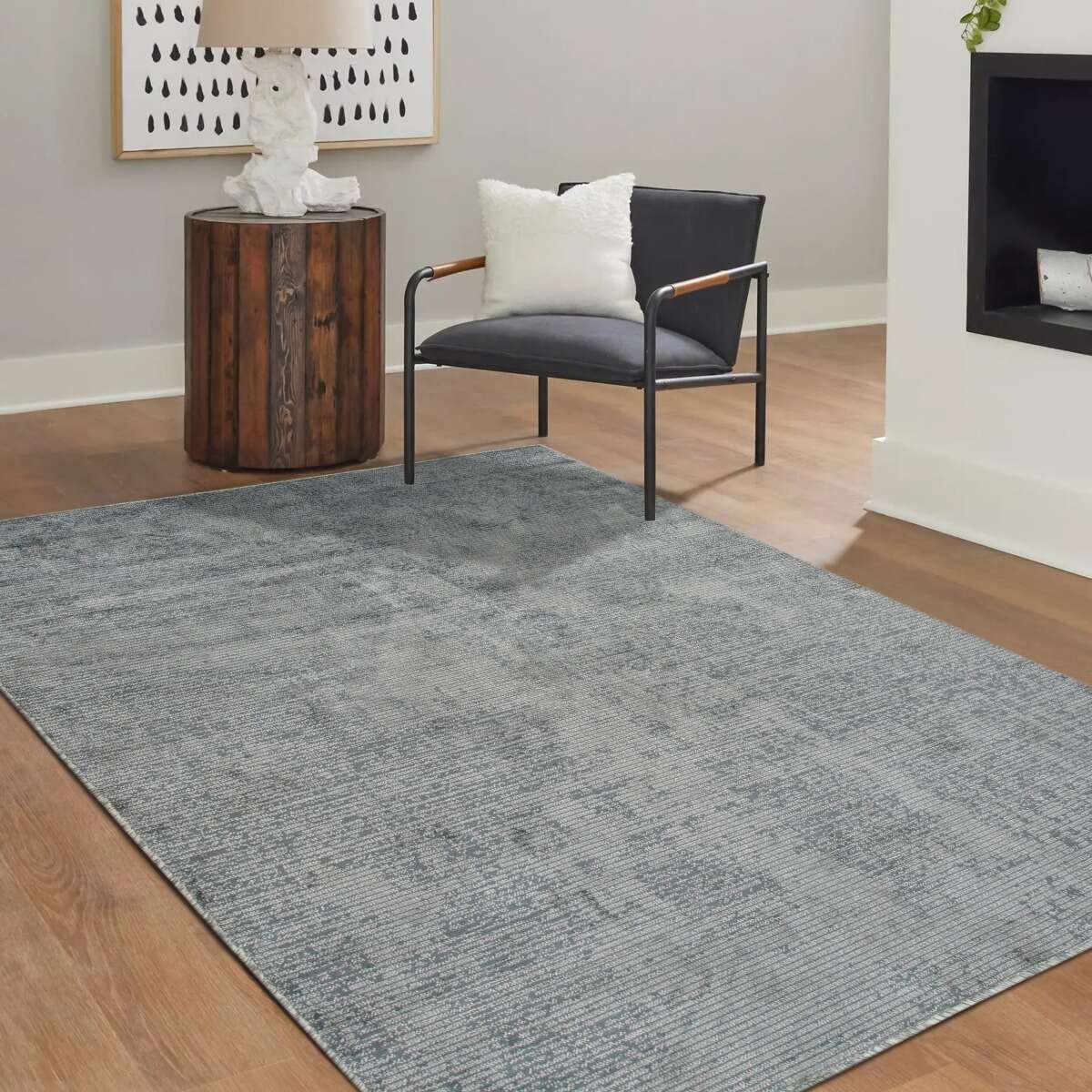 Tapis vintage gris foncé 120x160 - 6