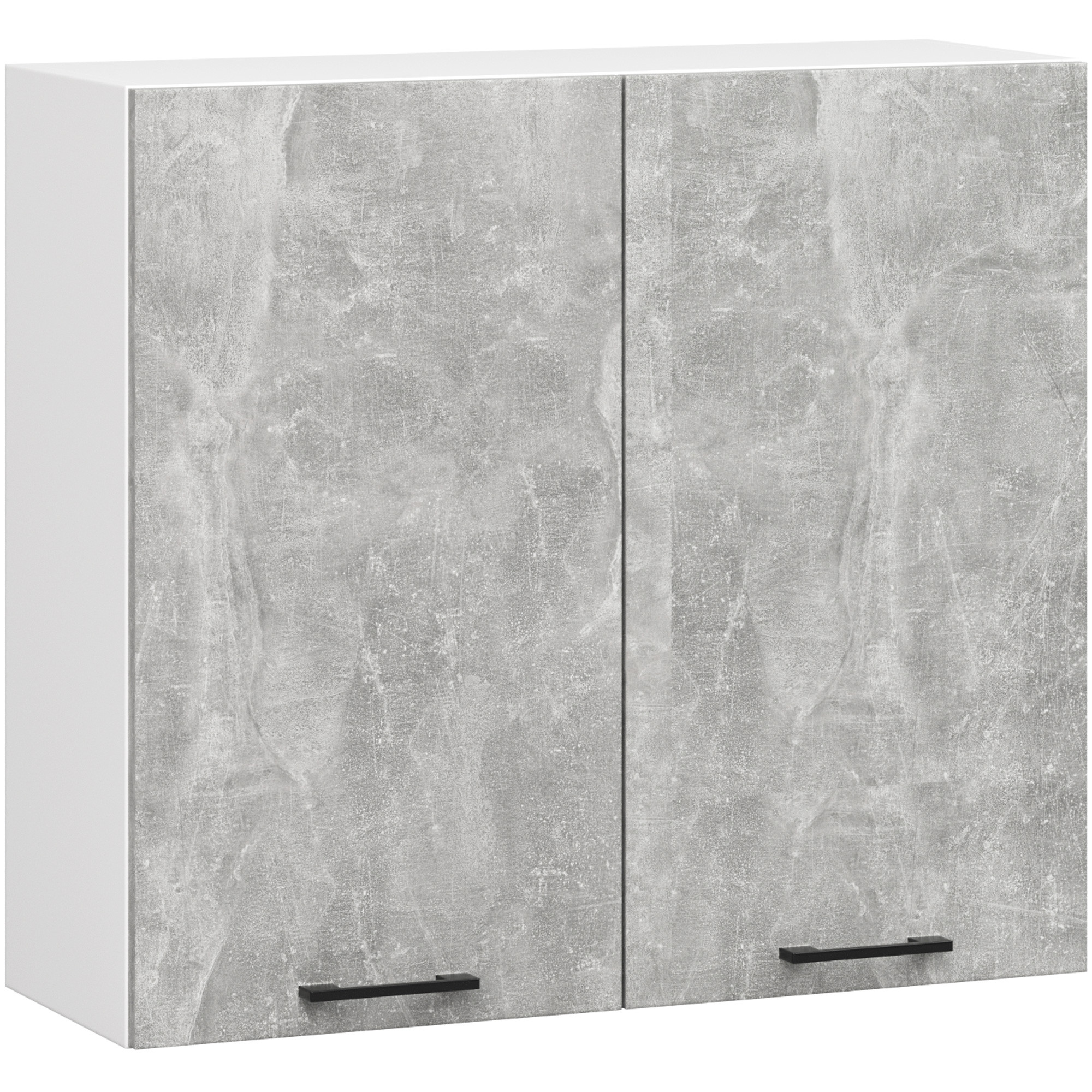 Szafka kuchenna AKORD W80 system OLIWIA H720 Biała 80 cm 2 drzwi kolor Beton mat 2 półki 80x30x72 cm