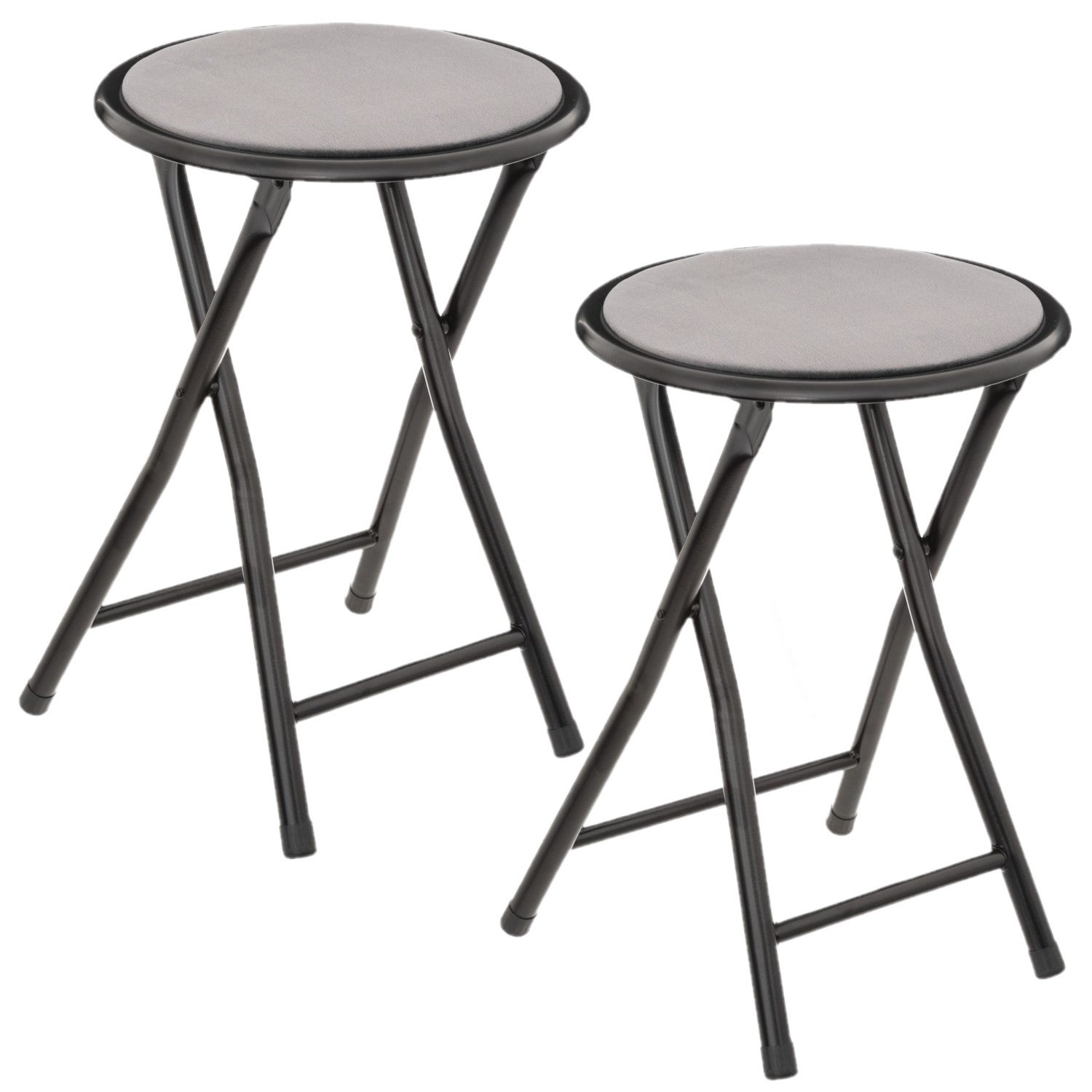 Siège Extérieur Léger Tabourets Pliants De Camping - Lot De 2 Avec Sac - Noir - Pour Randonnée, Pêche, Jardin, Plage, Barbecue Tabouret Pliant Léger