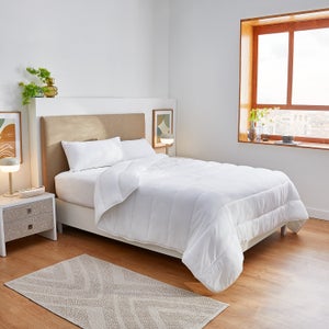 Italian Bed Linen Piumino Estivo Double Face In Microfibra – Singolo 150x200 Cm, Colore Ottanio/Grigio Chiaro, Leggero 120g/m² - 3