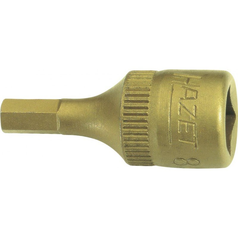 Hazet 8501-5 Inserto Chiave a Bussola per Giraviti, Oro, Attacco Quadro, Cavo, 6.3 mm 1/4 di Pollice