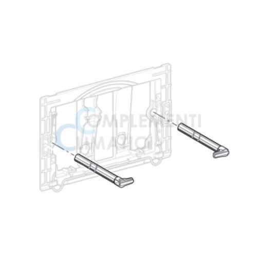 Aste Di Spinta Per WC Sigma UP320 - Ricambio Piastra Di Scarico | 140x10 Mm, Bianco, Materiale ABS - Foto 3