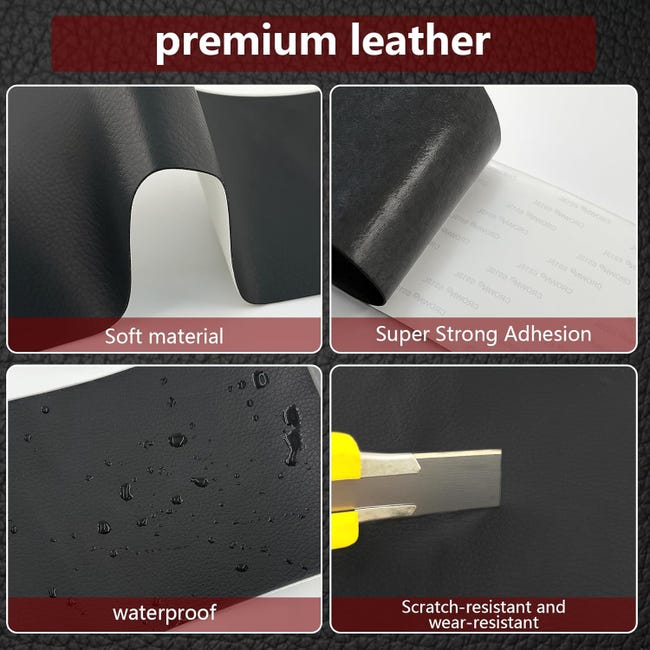 Patch Réparation Cuir Autocollant Sgooyir 10x160 Cm Noir – Kit Auto-adhésif Pour Canapés, Sièges Auto, Sacs Et Vestes Réparation Cuir Sac Veste Patch Réparation Cuir Autocollant Sgooyir 10x160 Cm Noir – Kit Auto-adhésif Pour Canapés, Sièges Auto, Sacs Et Vestes Réparation Cuir Sac Veste