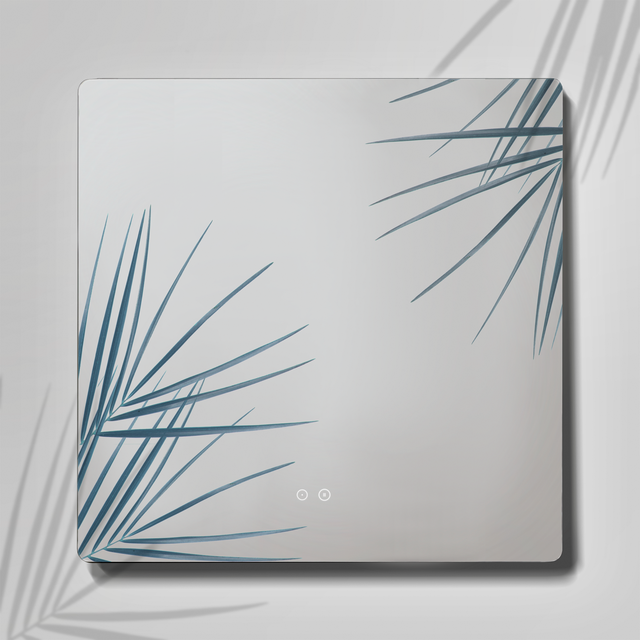 Feel Your Bath, Miroir de Salle de Bain Carré avec Lumière LED Réglable 80x80cm, avec Interrupteur Tactile, Antibuée et Arrêt Automatique
