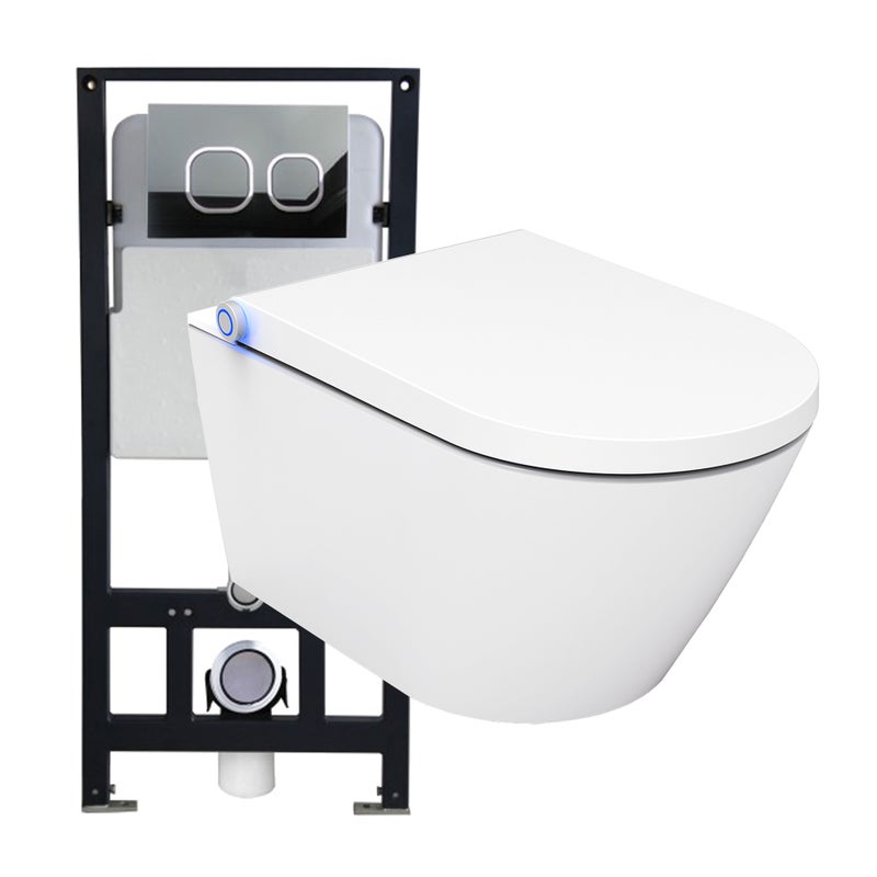 Bernstein Zestaw WC Toaleta myjąca Basic 1102 + stelaż podtynkowy + panel 010 + mata