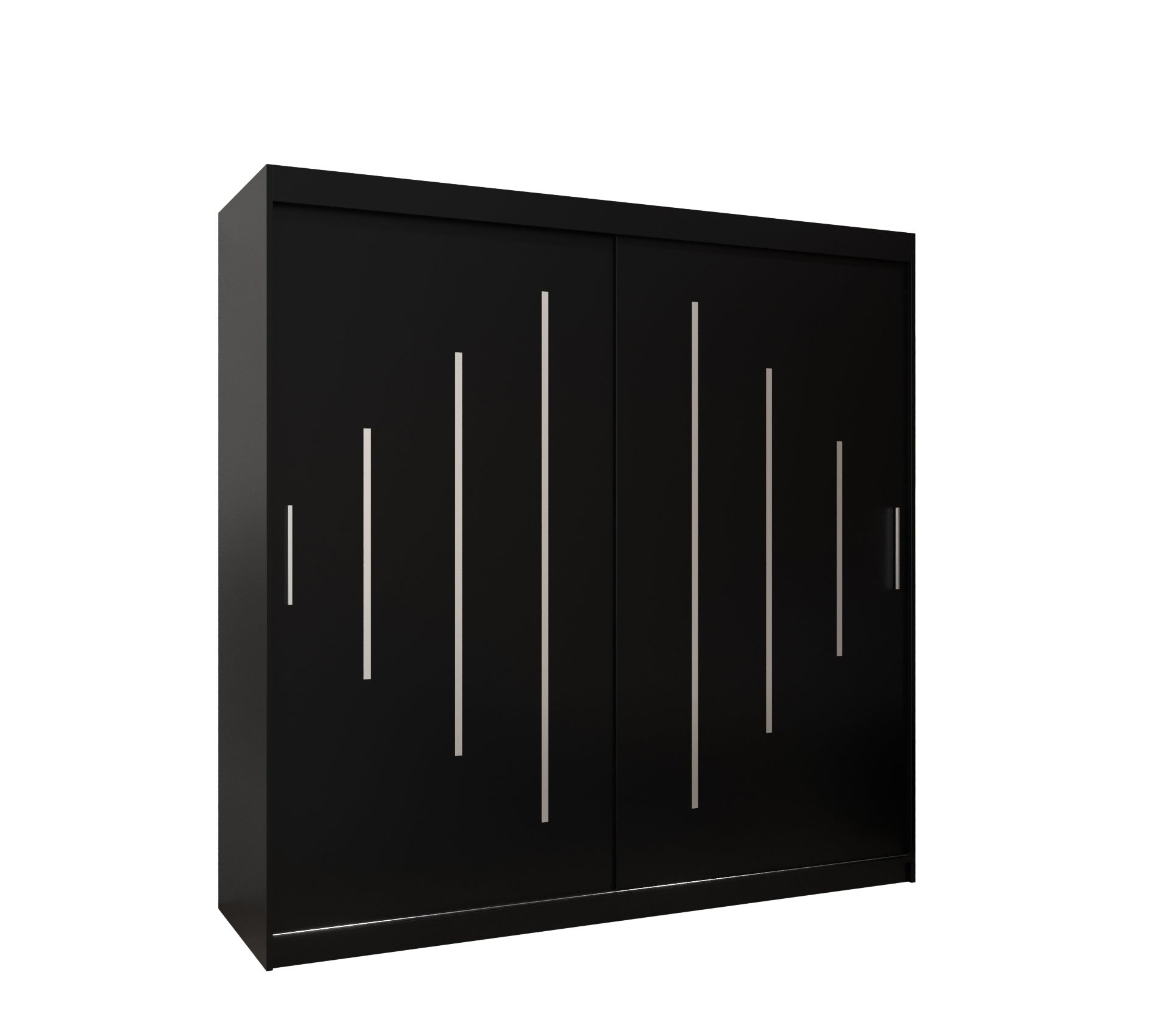 Szafa przesuwna garderoba York 200 x 62 x 200 cm Czarny - Abiks Meble